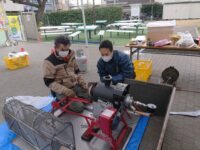 徳丸フェスタにてポン菓子作り