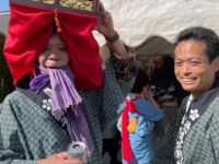 徳丸北野神社さんにて獅子舞と四ツ竹踊りの奉納