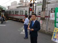蓮沼東町会のリサイクル活動&下村代議士との街頭活動