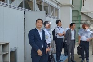 志村小学校と志村第四中学校の小中一貫型学校改築工事現地視察、他