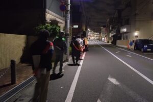 消防団の火災予防運動に参加