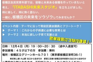 板橋区自民党青年部主催「ITABASHI未来スタジオ」