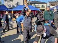 蓮沼仲町会と蓮沼東町会の餅つき大会