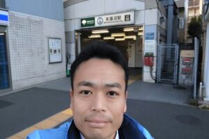 駅頭挨拶［本蓮沼駅］