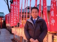 蓮沼町の稲荷神社にて初午祭