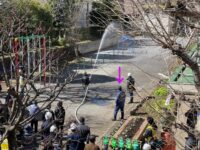 板橋区内18箇所で開催の総合防災訓練に消防団員で参加