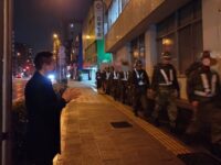 練馬駐屯地の第1師団第1普通科連隊の皆さんが徒歩行進訓練を実施