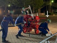 赤塚公園での操法訓練！