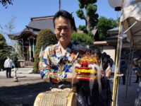 徳丸北野神社にて獅子舞を奉納しました