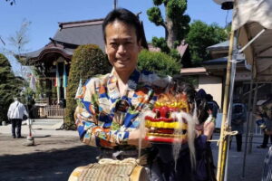 徳丸北野神社にて獅子舞を奉納しました