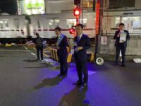 下村博文候補 東武練馬駅北口前にて