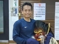 徳丸北野神社獅子舞保存会の獅子舞の練習