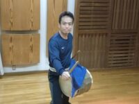 徳丸北野神社獅子舞保存会の練習に参加