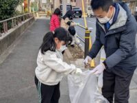 放課後等デイサービス「ぬくあい」の皆さんと地域の清掃活動😃