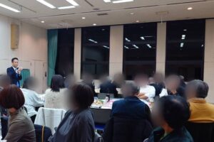 徳丸桜まつりの反省会で挨拶