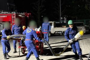 消防団操法訓練！