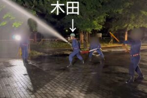 消防団操法訓練！
