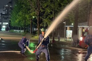 消防団操法訓練！