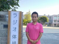 紅梅小学校校庭での「夏休みラジオ体操」