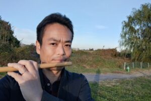 荒川河川敷でやってみたかった笛の練習