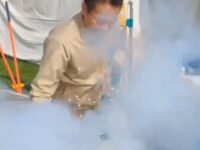 板橋農業まつりにて、ポン菓子