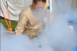 板橋農業まつりにて、ポン菓子