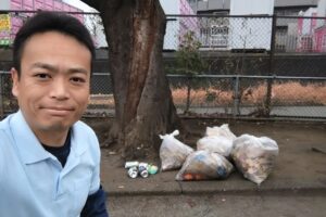 徳丸ニュースターの会さんの赤徳公園清掃活動