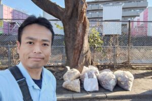 徳丸ニュースターの会さんの赤徳公園清掃活動