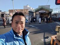 東武練馬駅北口前にて年始のご挨拶