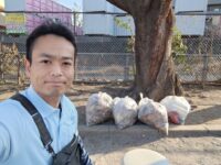 徳丸ニュースターの会さんの赤徳公園清掃活動