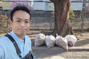 徳丸ニュースターの会さんの赤徳公園清掃活動