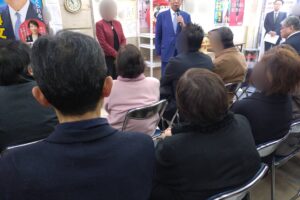 下村博文さんの事務所の修祓式と事務所開き