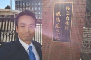 練馬駐屯地広報班長の定年退官に伴う見送りに参加