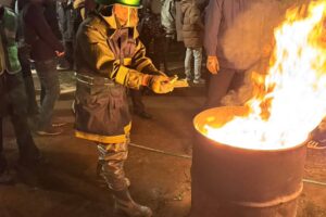 徳丸北野神社での「田遊び」催行