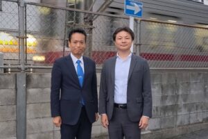間中倫平議員と密閉式公衆喫煙所設置に適した場所探し
