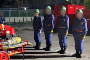 本年の消防団操法訓練第1日目
