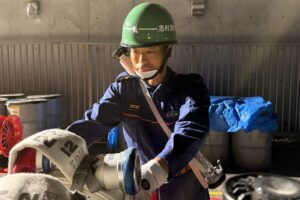 昨日の消防団操法訓練