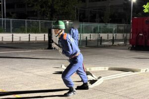 一昨日の消防団操法訓練