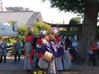板橋区指定民俗文化財の徳丸北野神社獅子舞奉納