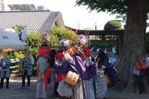 板橋区指定民俗文化財の徳丸北野神社獅子舞奉納