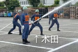 消防団操法大会事前訓練