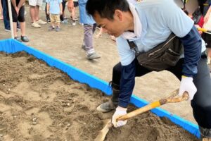 蓮沼東町会の「ミニしおひがり大会」