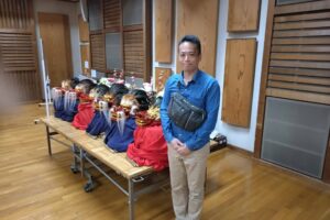 徳丸北野神社獅子舞保存会の土用干し