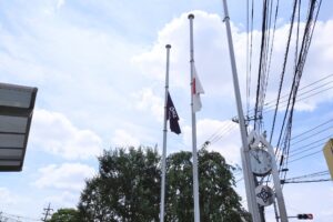 8月9日 板橋区役所の「平和記念像」